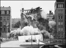 Sprengung an der Alaunstrasse 1989